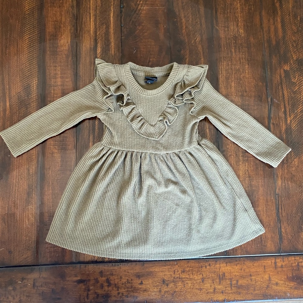 Adorable Art Class ruffle long sleeve dress